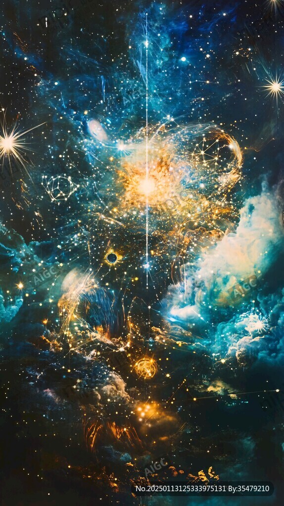 豪华大气星云装饰画