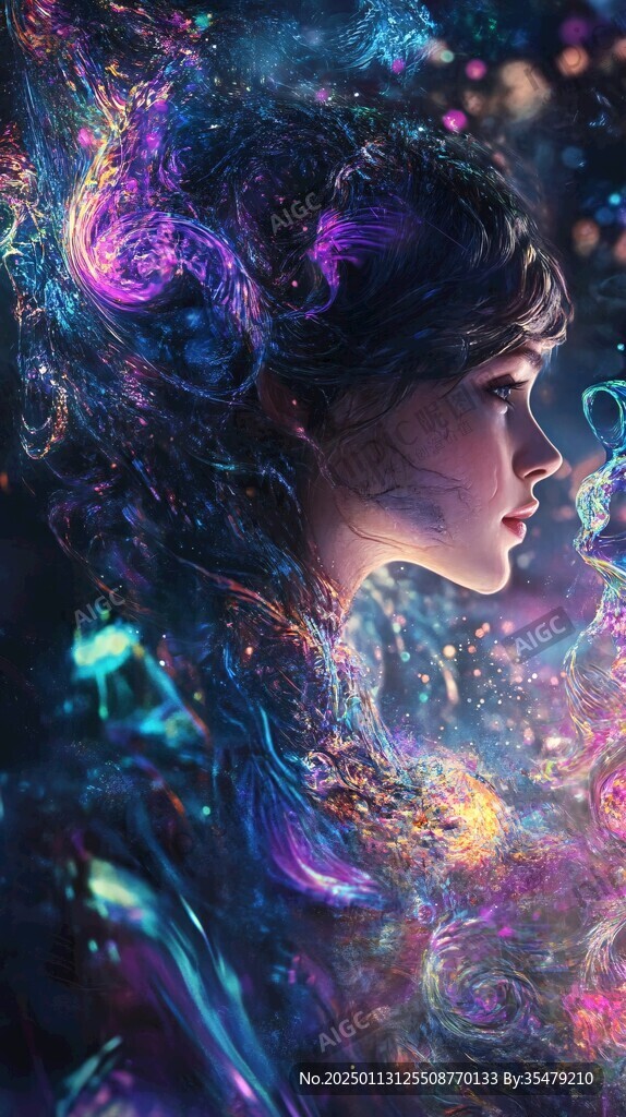 梦幻插画奇幻炫光