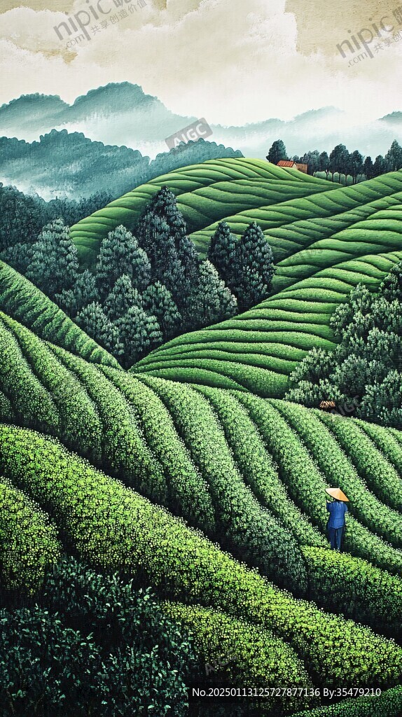 茶园装饰画