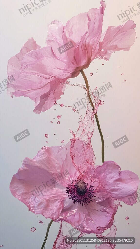 打湿的花瓣