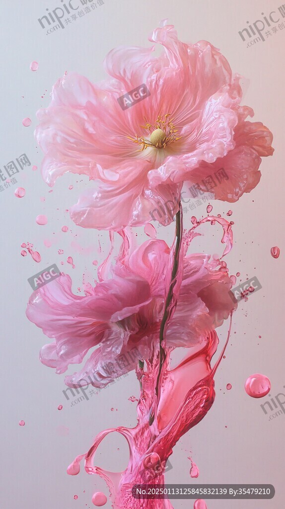 3d立体唯美花卉