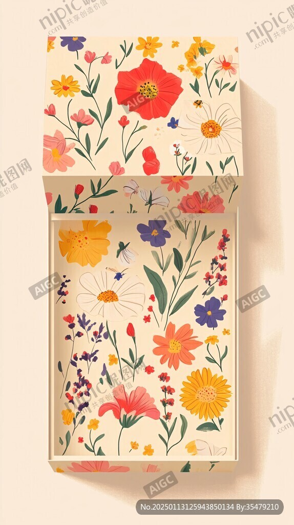 鲜花包装插画