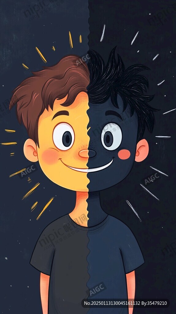 插画男孩扁平化