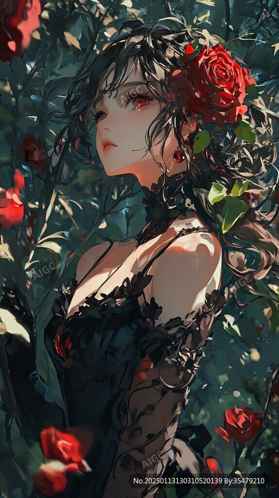 玫瑰花少女