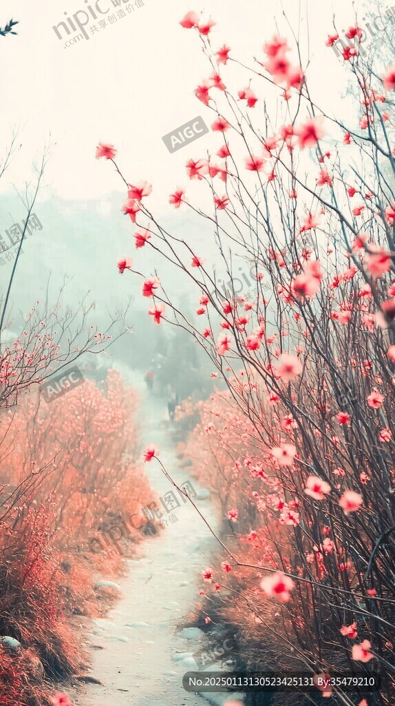 唯美梦幻梅花林