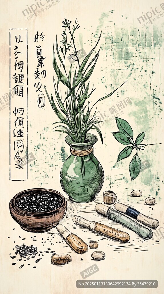 系列中药插画
