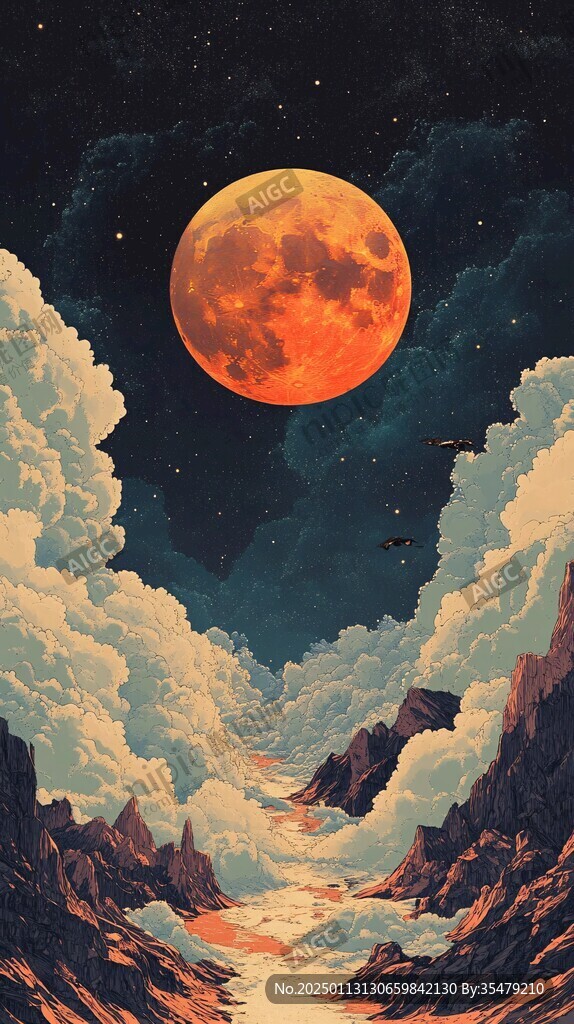 星月河幻想插画