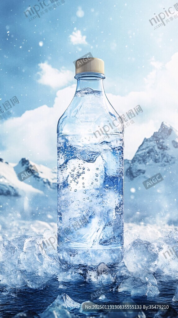 矿泉水创意海报