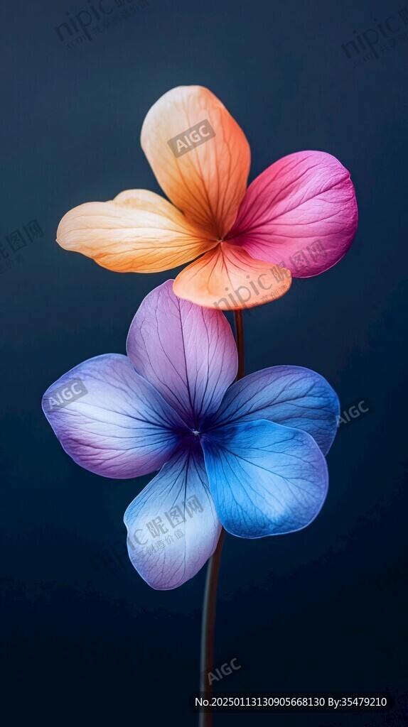 彩色绚丽梦幻唯美花朵