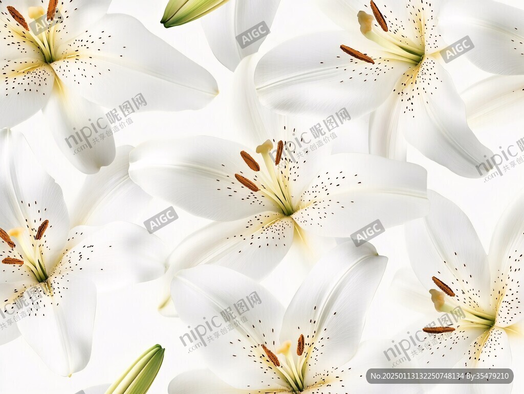 百合花图案
