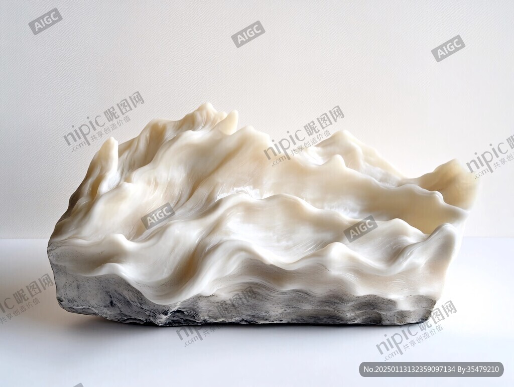 抽象微晶石山水