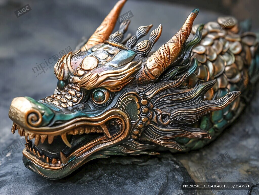 鎏金龙首