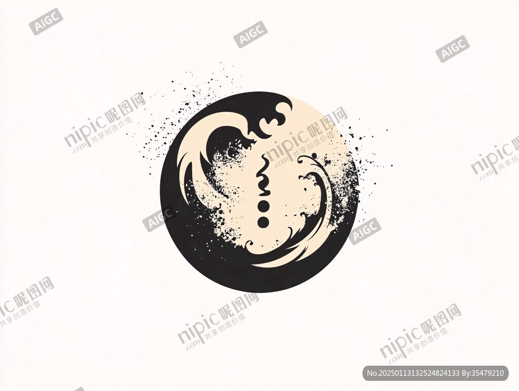 日式海浪logo