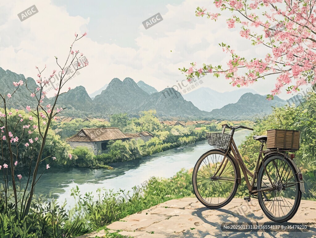 古风场景春暖花开
