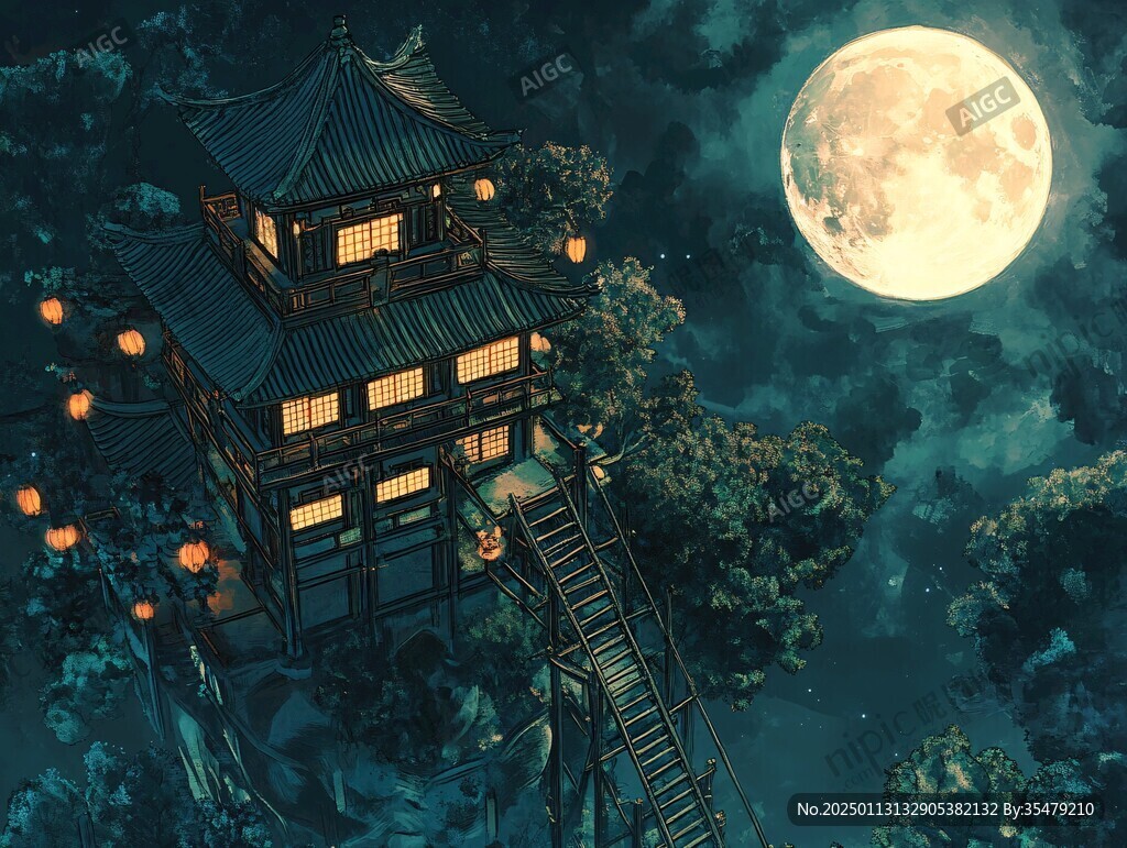 楼阁插画