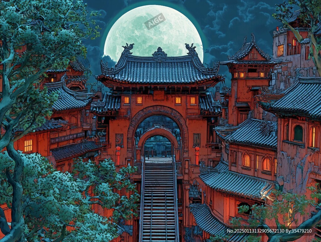 横店插画