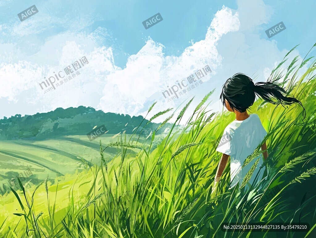 狗尾草插画
