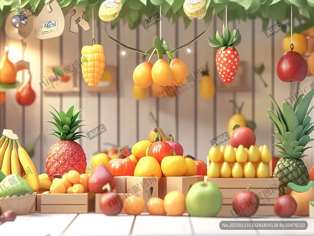 lowpoly水果