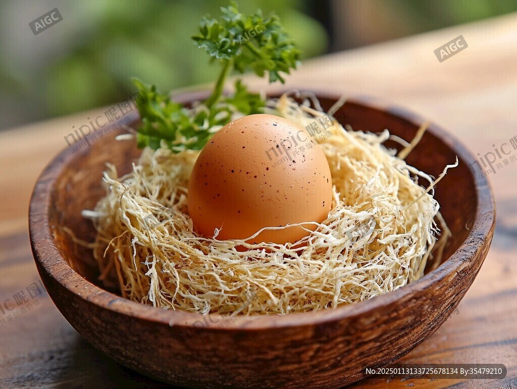 稻草扎肉鸡蛋