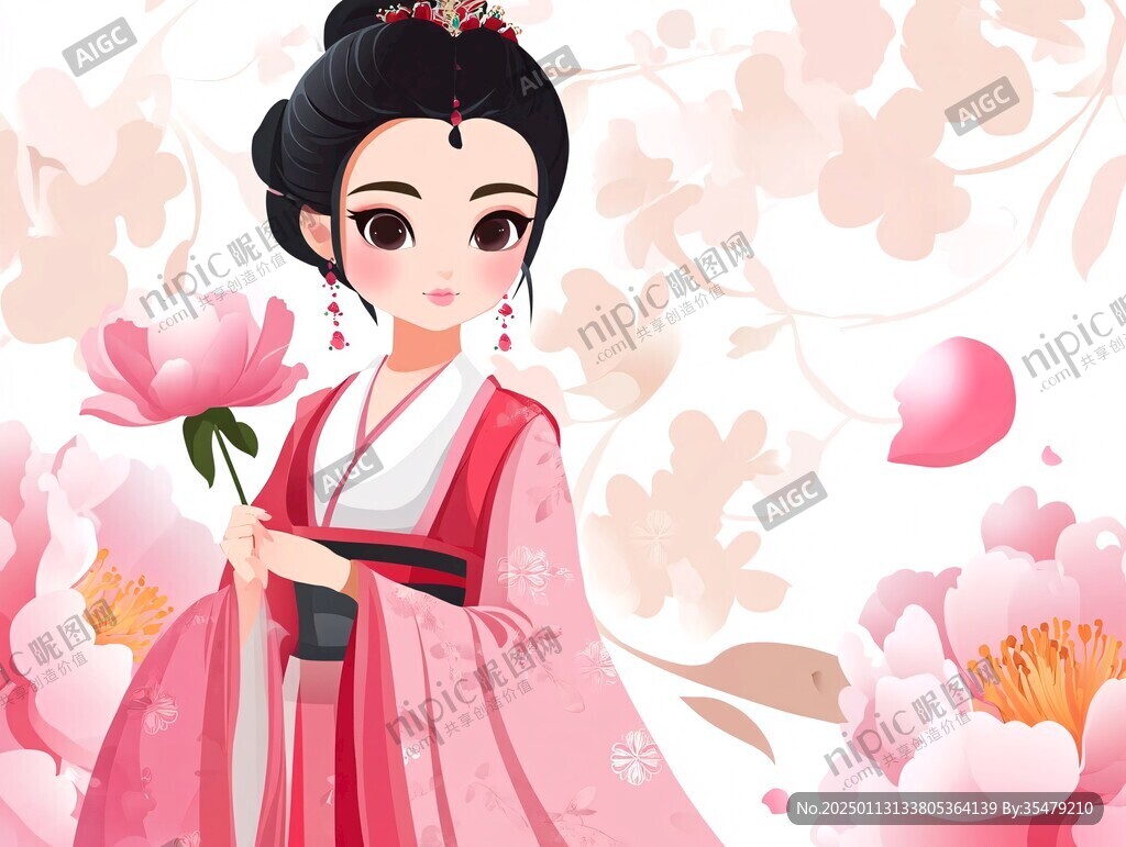 卡通汉服美女