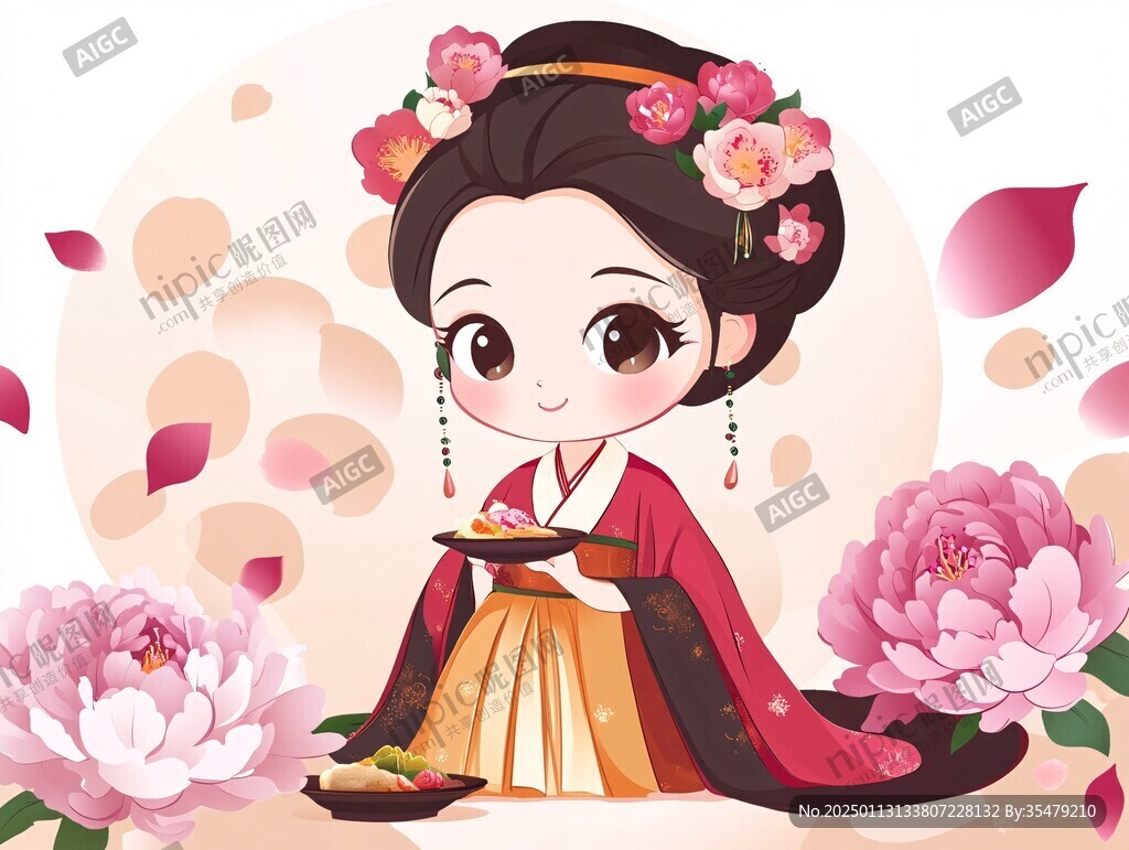 q版朝鲜族女孩