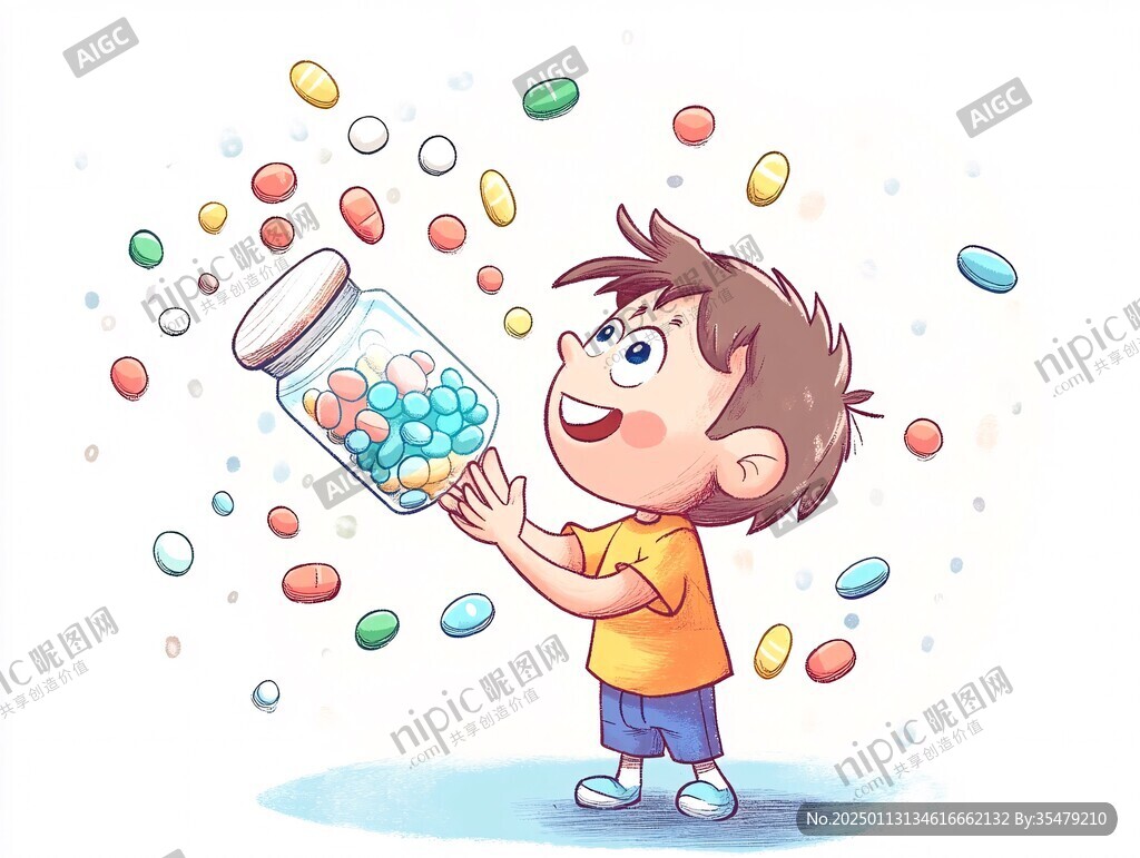 药物食品插画