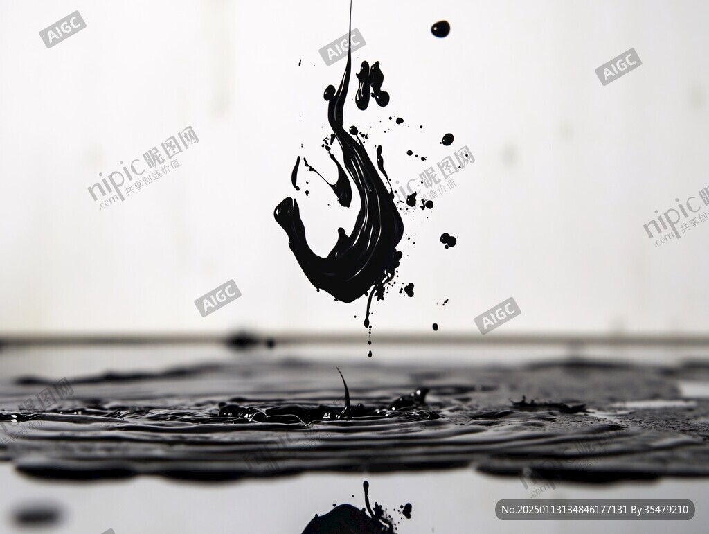 滴在水中墨舞