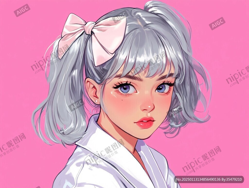 板绘少女插画