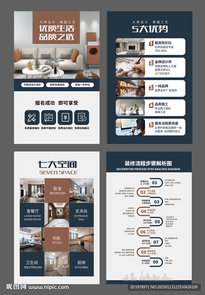家装公司展板 