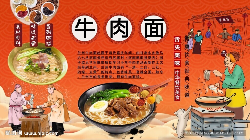 牛肉面背景墙