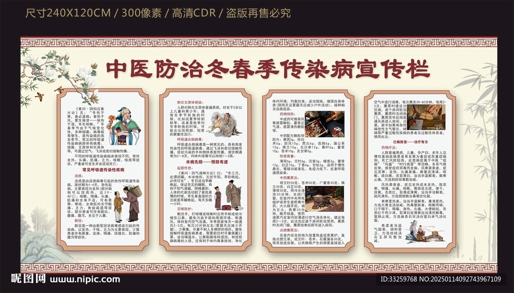 中医防治冬春季传染病宣传栏