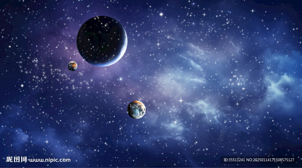 星空蓝色星空星云
