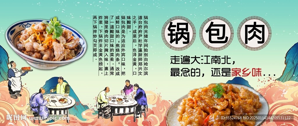 锅包肉背景墙