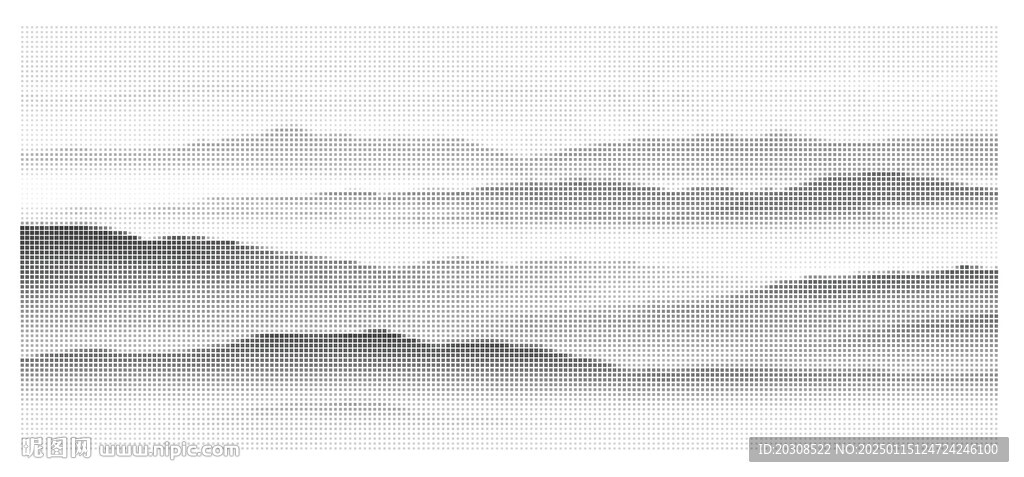 方形山水镂空板