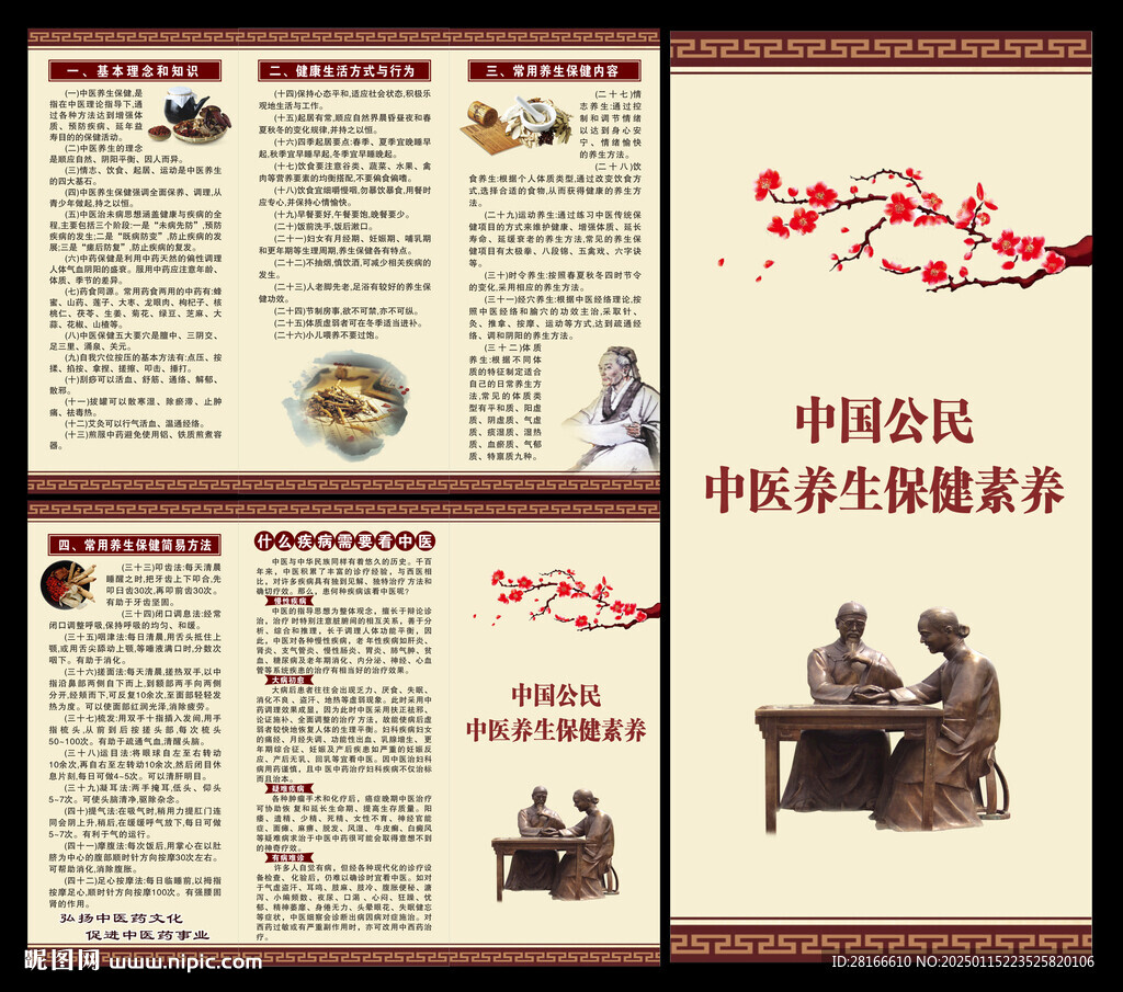 中国公民中医养生保健素养三折页
