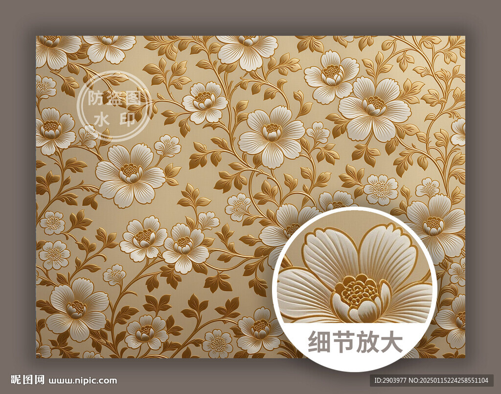 中式传统古风古典花纹印花图案