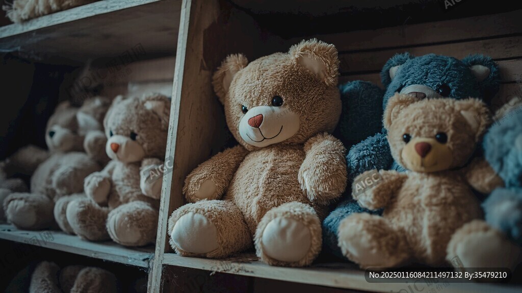 货架上的毛绒玩具