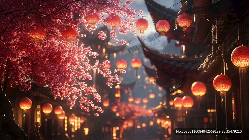 古风场景春暖花开