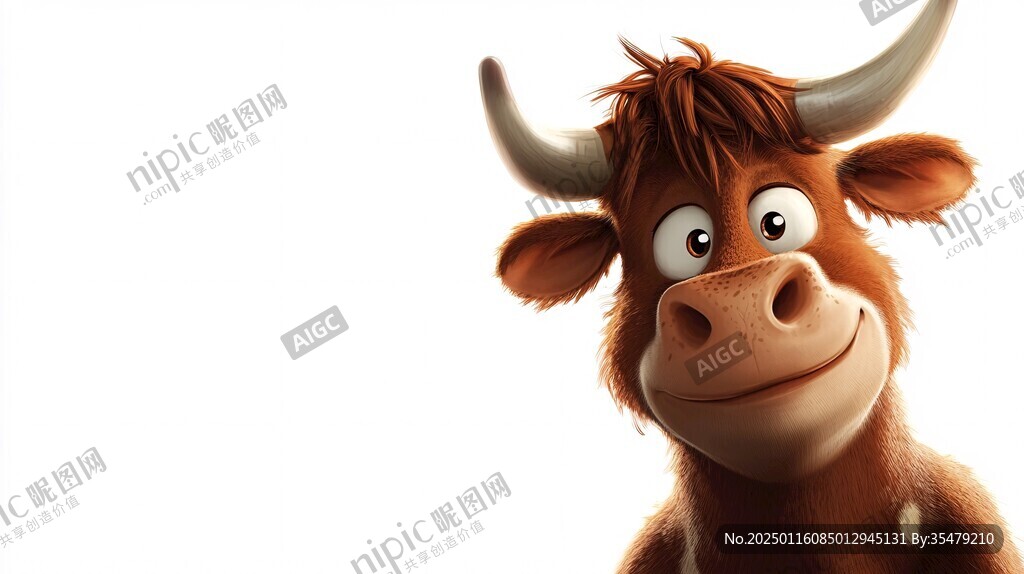 3d卡通牛