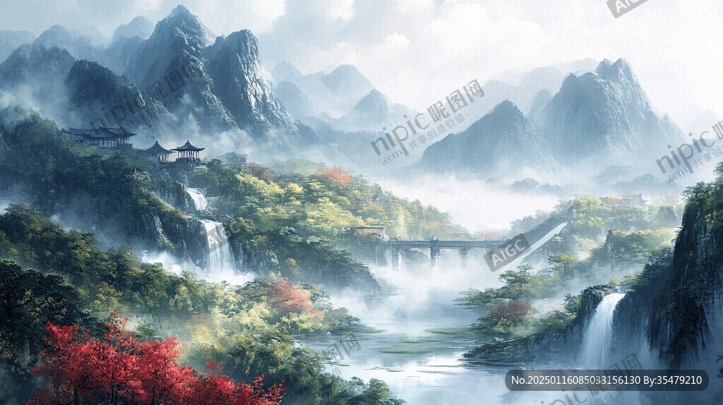 高清古风山水
