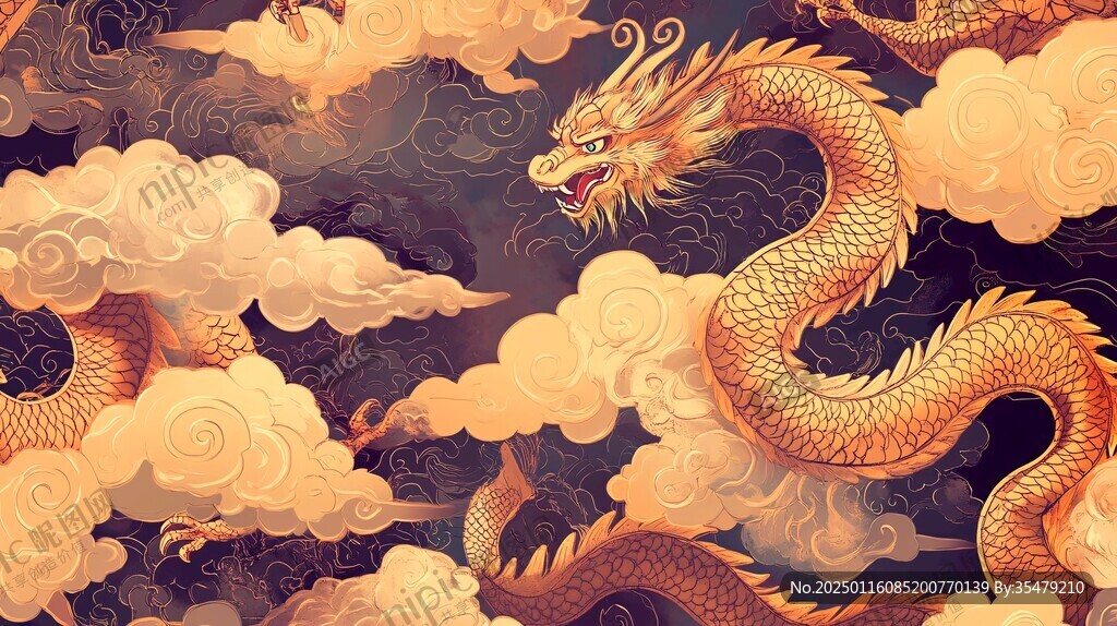 龙包装插画