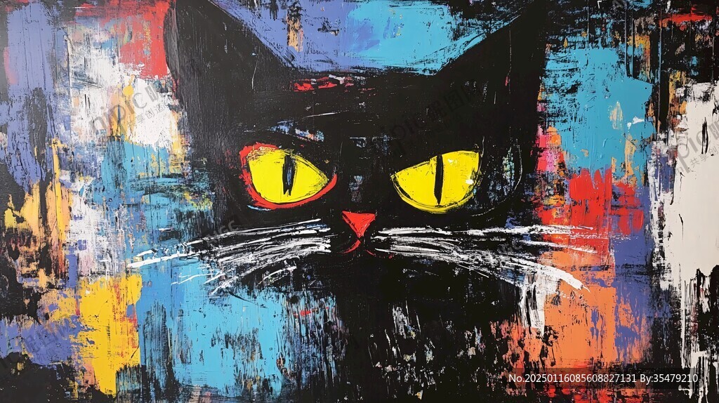涂鸦猫猫墙纸