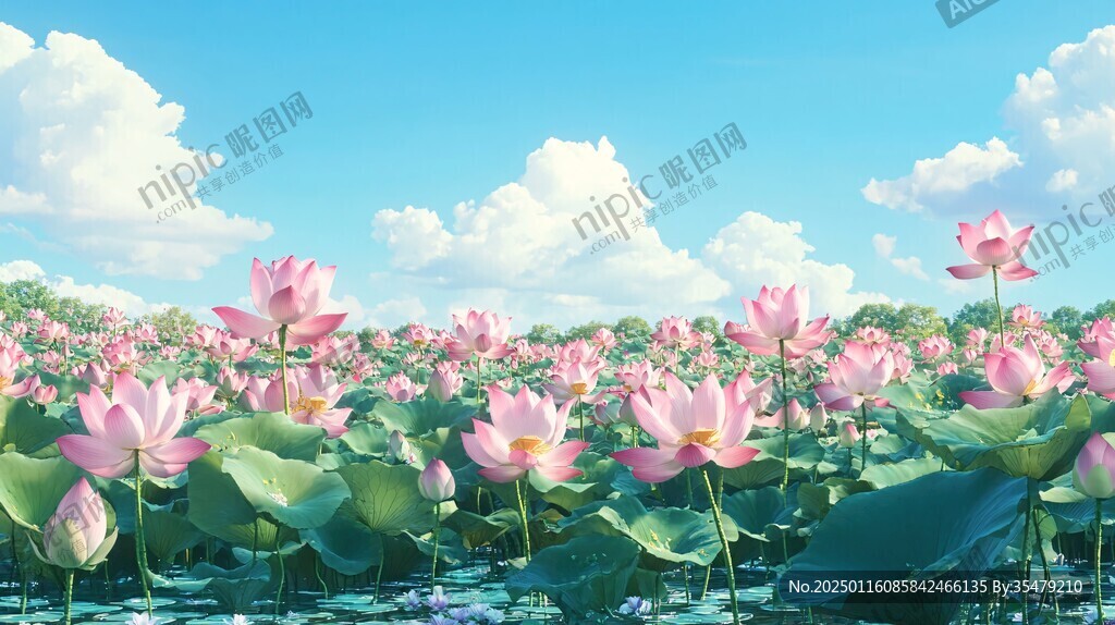 荷花大场景