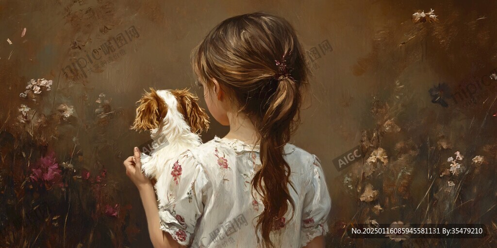 怡然自得的小女孩壁纸