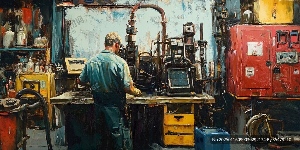 铆工罗西画作