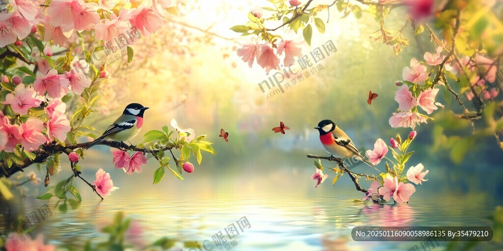 春天花鸟壁纸