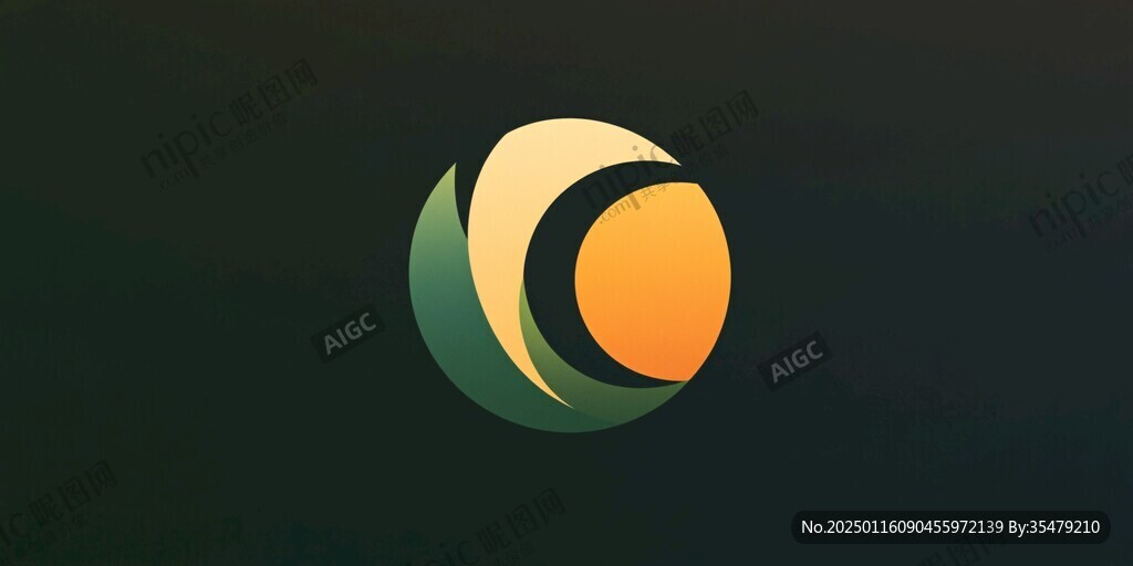 黄绿球形logo