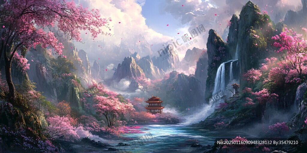 古风山水场景