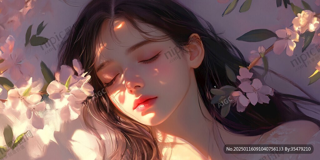 板绘少女插画