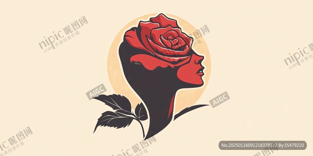 女人花logo设计
